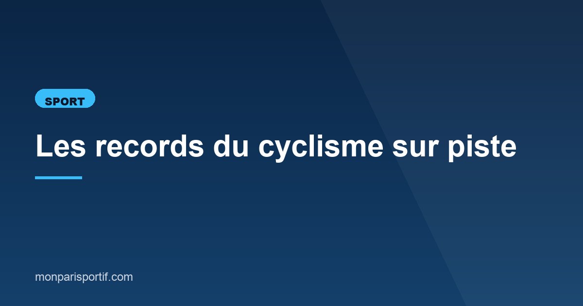 Illustration de l'article consacré aux records de la piste