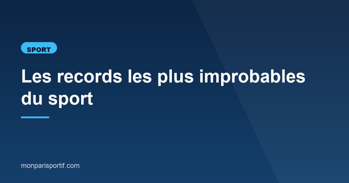 Illustration de l'article consacré aux records insolites